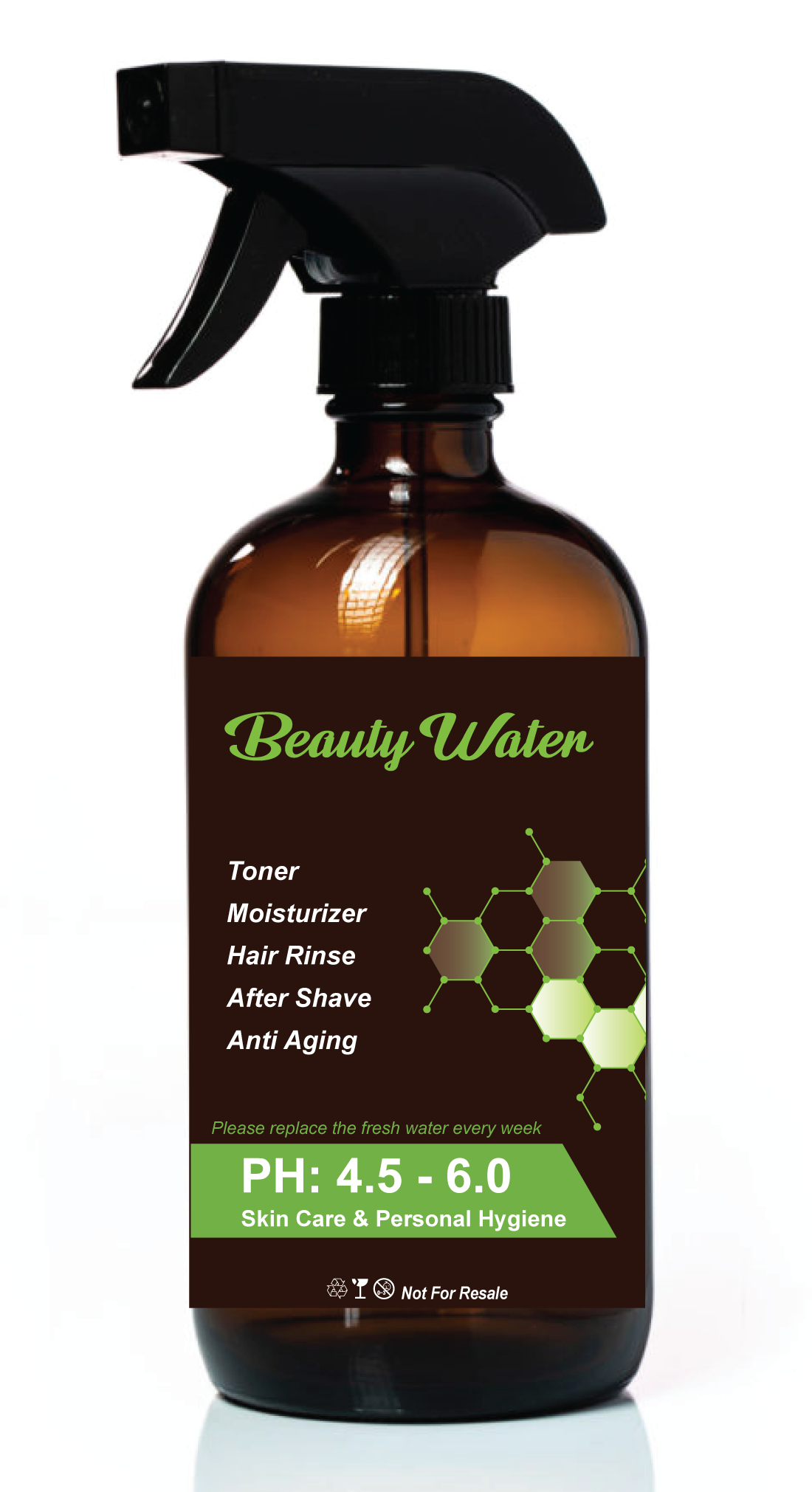 PH 4.5 6.0 Beauty Water Glass Bottle 500ml KIWI WATER kiwi